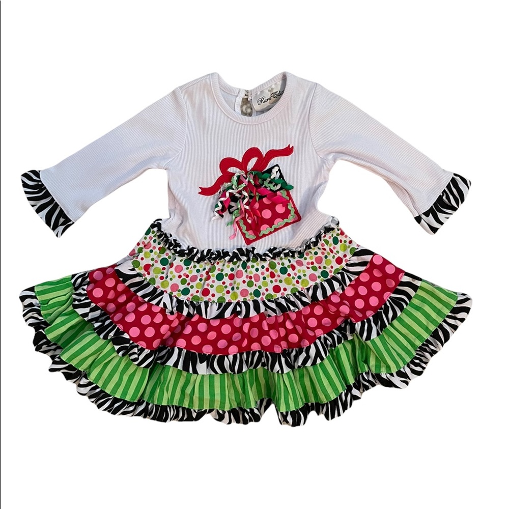 Rare Editions Girls Christmas Present Dress Size 9M